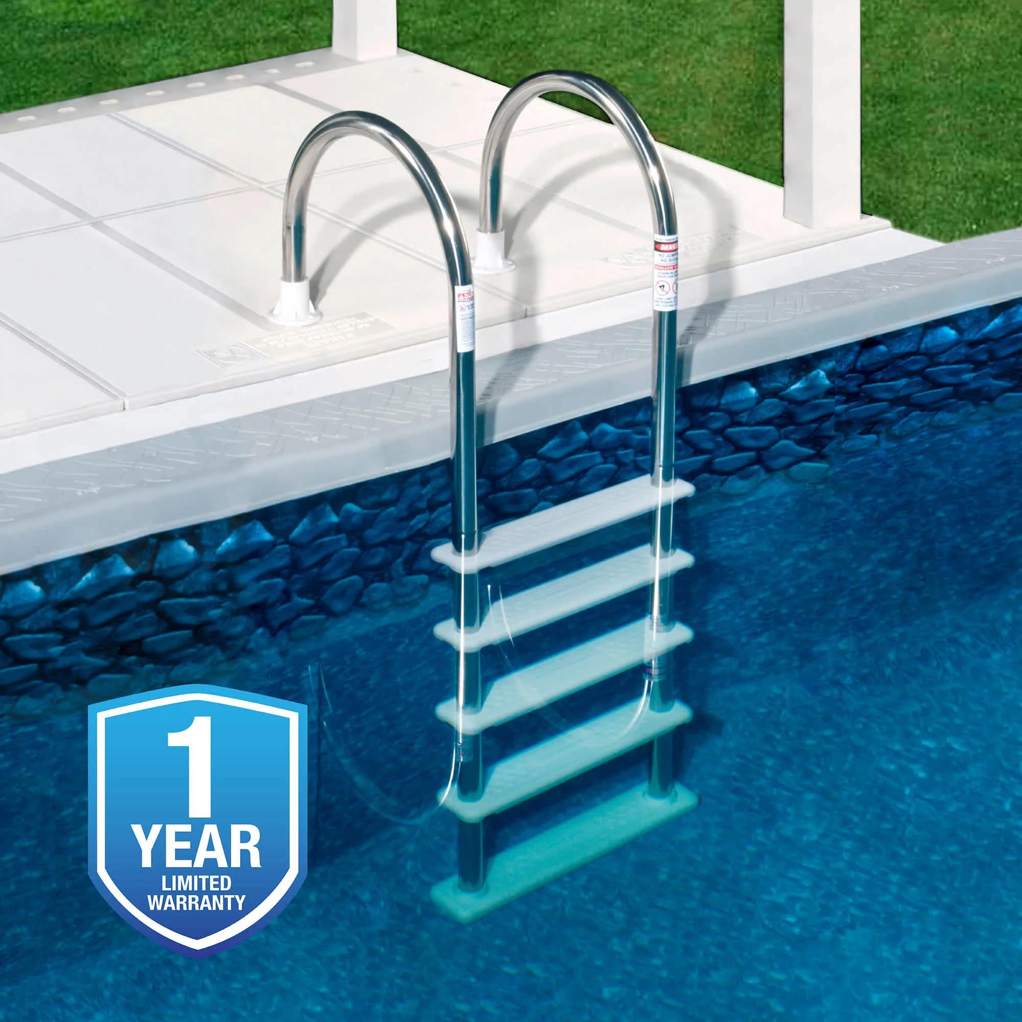 Standard Stainless Steel In-Pool Ladder for Above Ground Pools