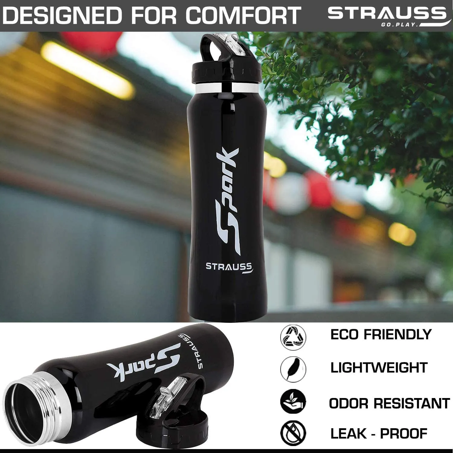 STRAUSS Yoga Stainless Steel Water Bottle