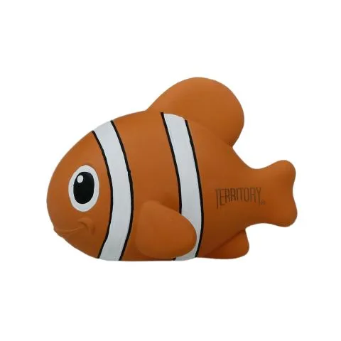 Territory Latex Squeaker Clown Fish Dog Toy