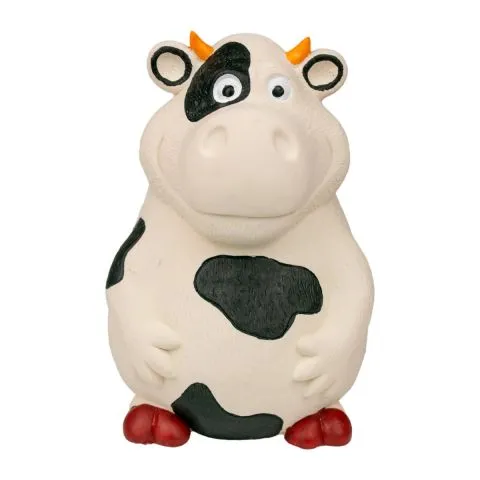 Territory Latex Squeaker Cow Dog Toy