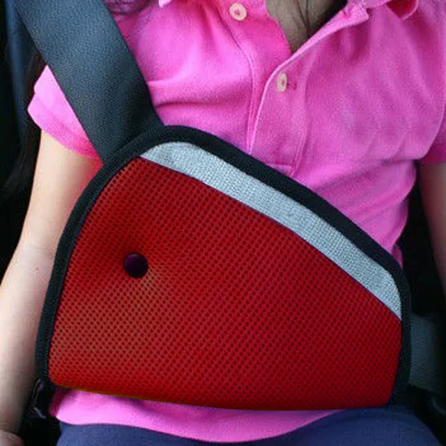 Triangle Baby Kids Car Safe Fit Seat Belt Adjuster Device Auto Safety Belt Cover Child Neck Protection Positioner Breathable