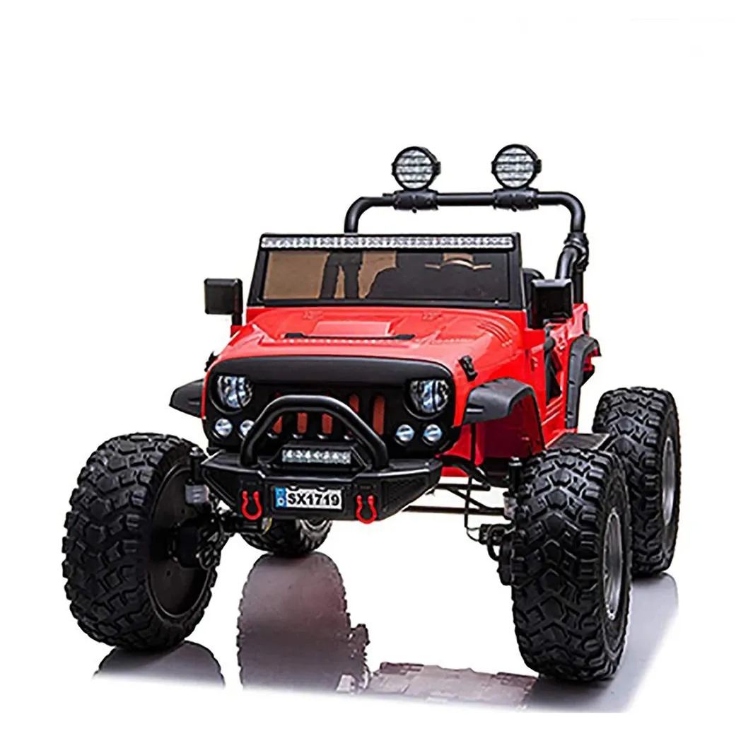 Upgraded 2025 Licensed 12V Off-Road Lifted JEEP Wrangler | Leather Seats | Rubber Tires | 2 Seater | 4x4 | Remote