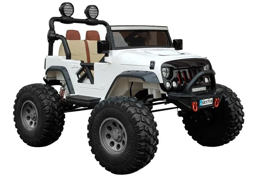 Upgraded 2025 Licensed 12V Off-Road Lifted JEEP Wrangler | Leather Seats | Rubber Tires | 2 Seater | 4x4 | Remote