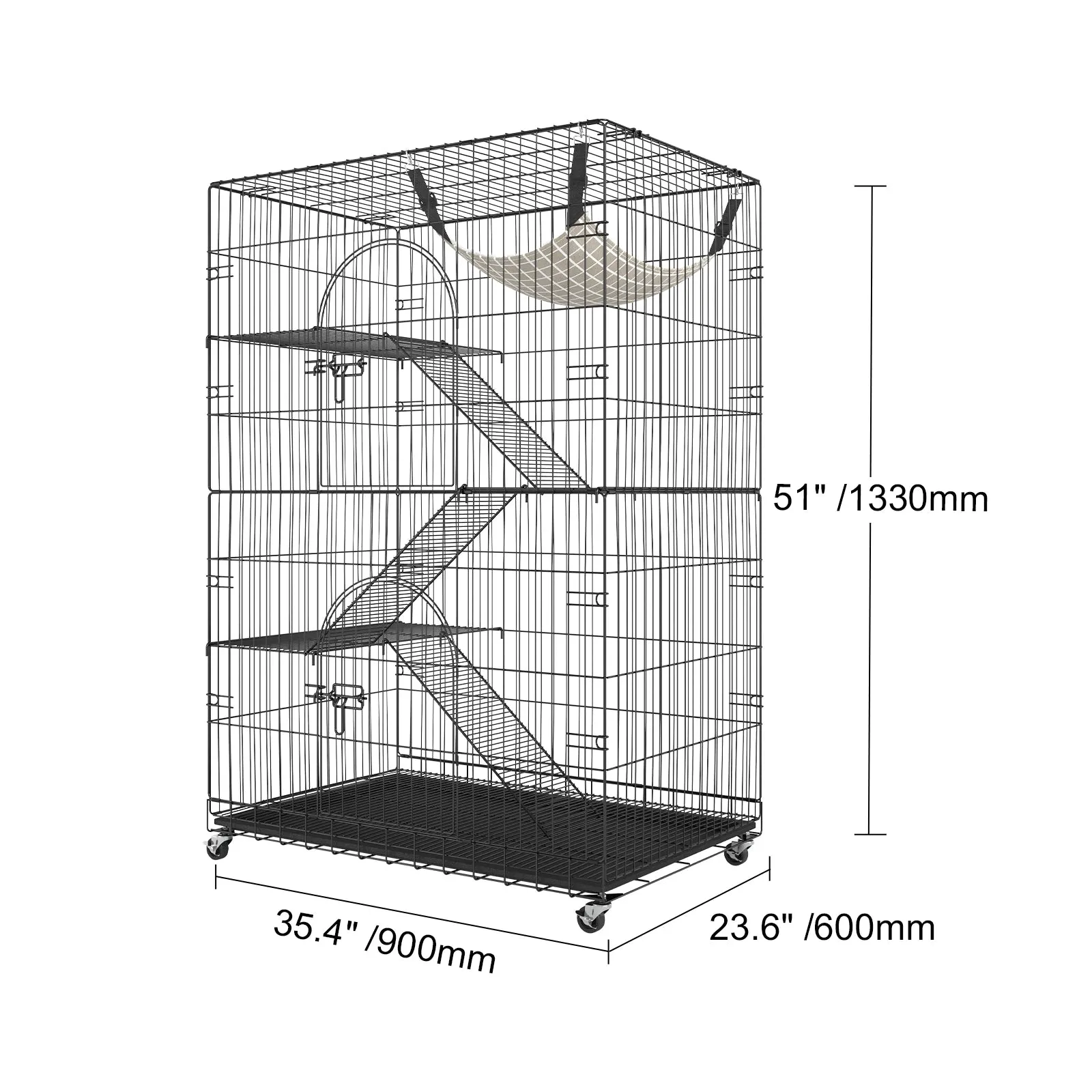 VEVOR 4 Tier Large Cat Playpen 30lbs/Layer DIY Cat Fence Cage Exercise Place Crate Metal Wire Kennel Indoor Rabbit House for Pet