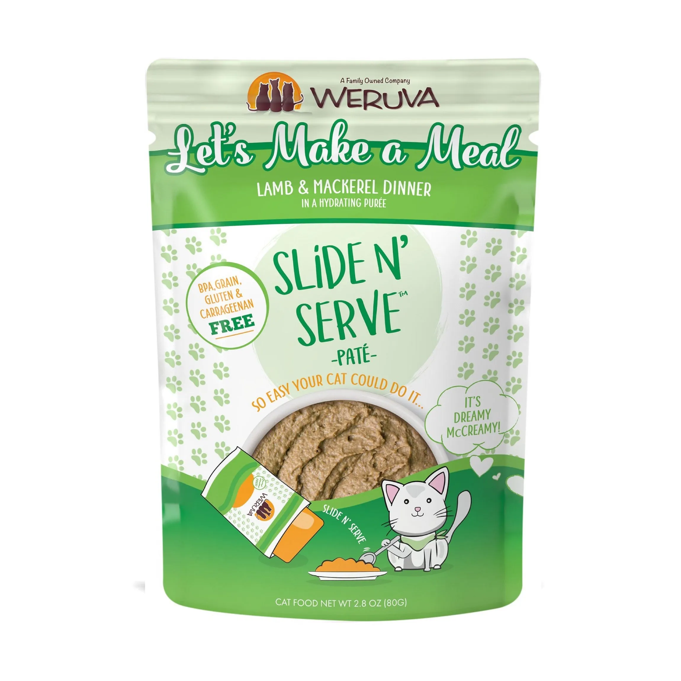 Weruva Slide N' Serve Let's Make a Meal Lamb & Mackerel Cat Food Pouch