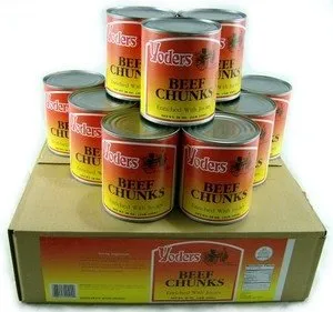 Yoder's Canned Beef Chunks - Full Case