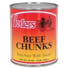 Yoder's Canned Beef Chunks - Full Case