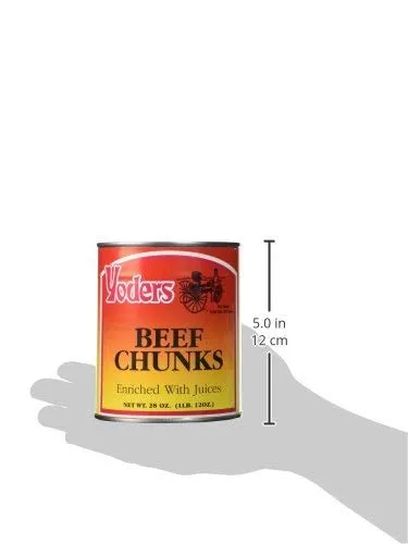 Yoder's Canned Beef Chunks - Full Case