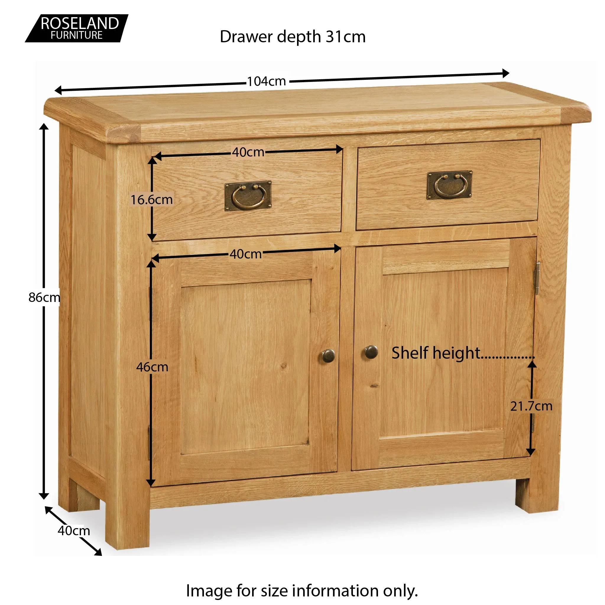 Zelah Oak Small Sideboard