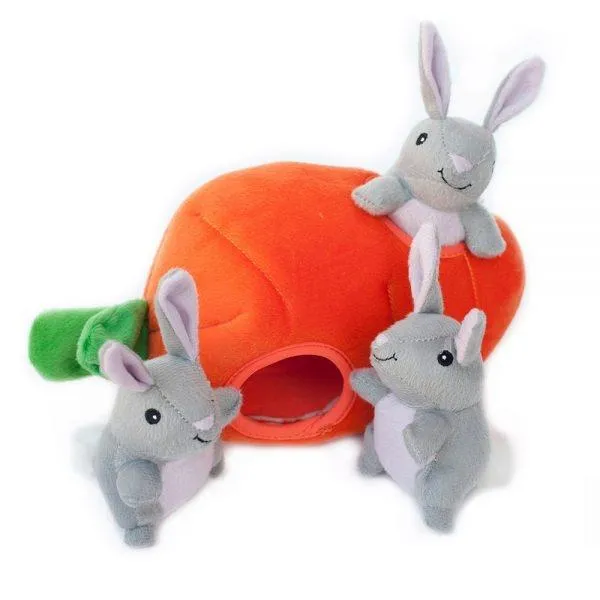 ZippyPaws Zippy Burrow Bunny 'n Carrot Hide and Seek Puzzle Dog Toy (Puzzle Dog Toy)